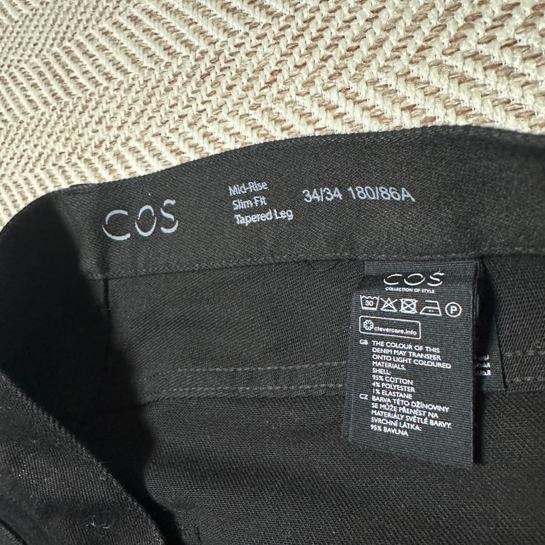 COS tapered pants work black 상품이미지3