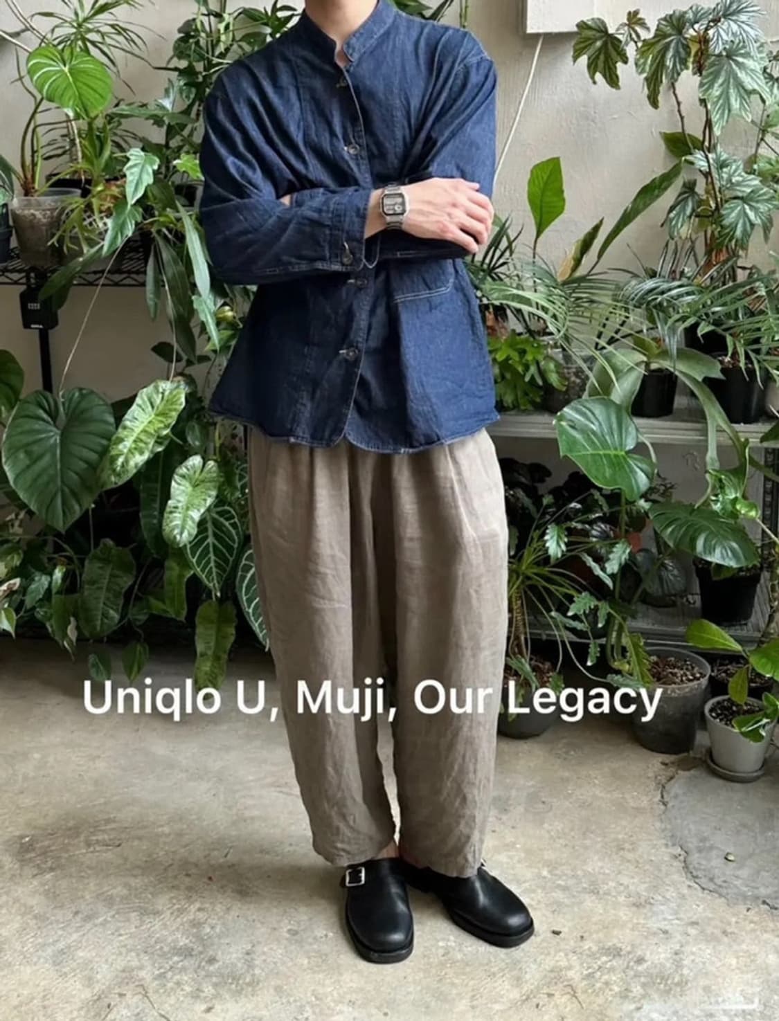 (남여) 유니클로 U 르메르 데님 커버올 자켓 XL 상품이미지2