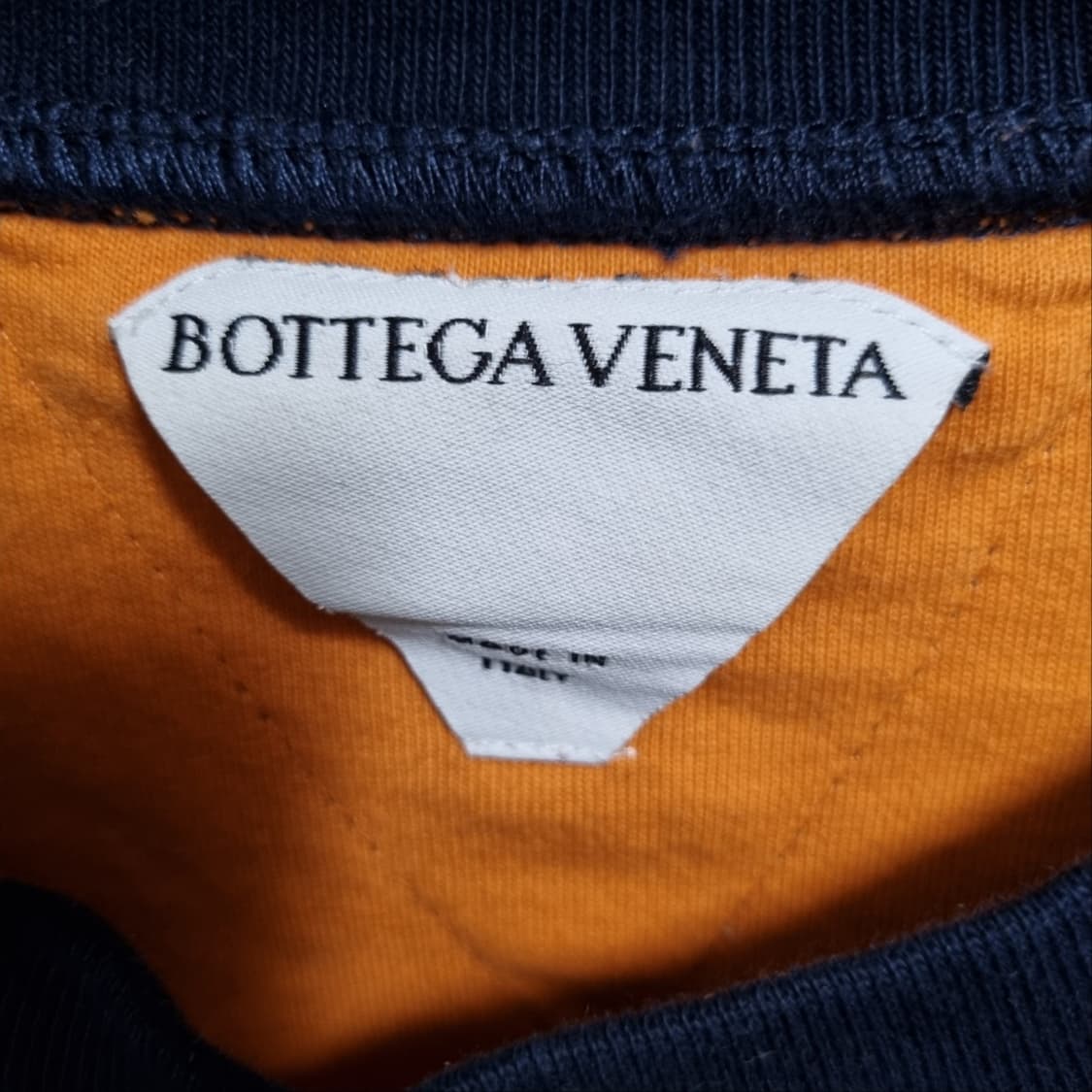 ( L ~ XL ) 보테가베네타 네이비 무지 반팔 티셔츠 상품이미지3