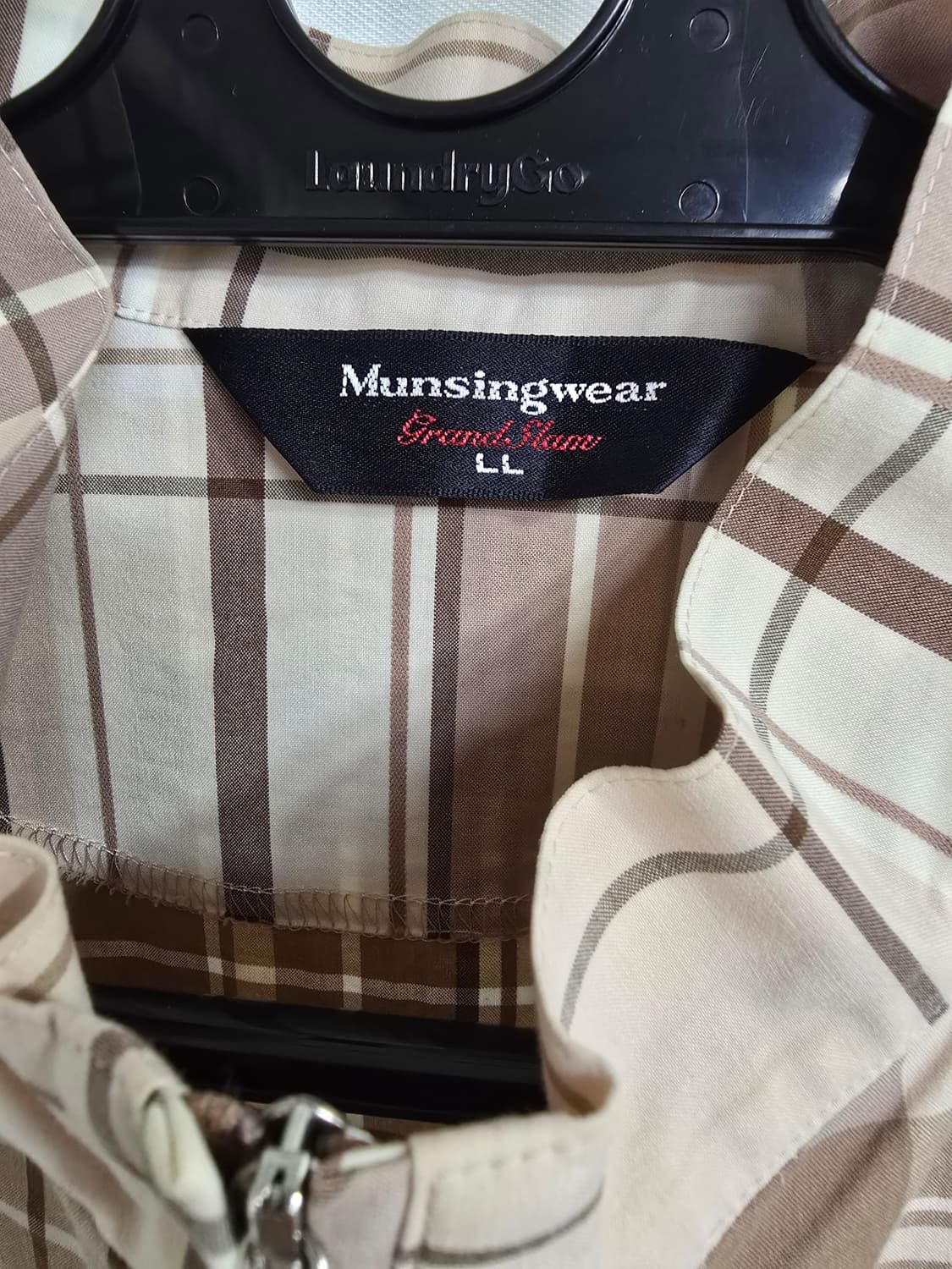 Munsingwear 체크 패턴 집업 자켓 (2147) 상품이미지3