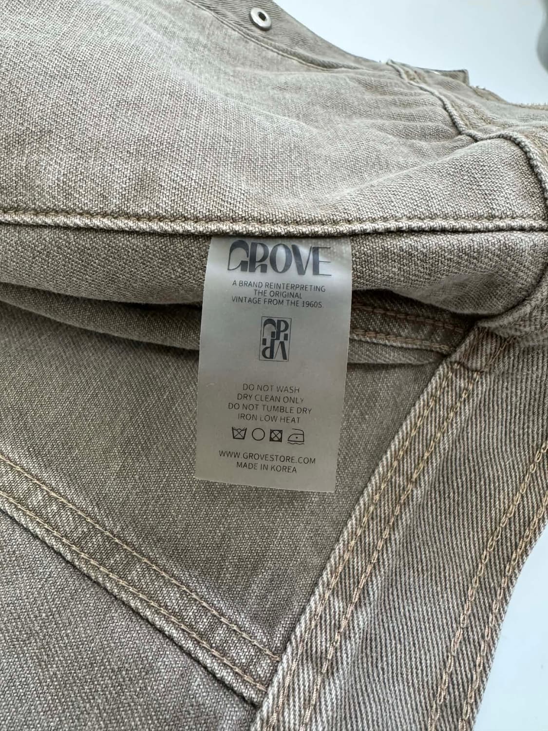 [M] 그로브 22FW 빈티지 브라운 폴 데님 자켓 상품이미지7