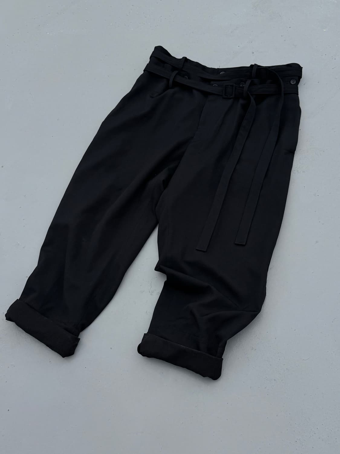 YYPH Double Layered Belted Wool Trousers 상품이미지2