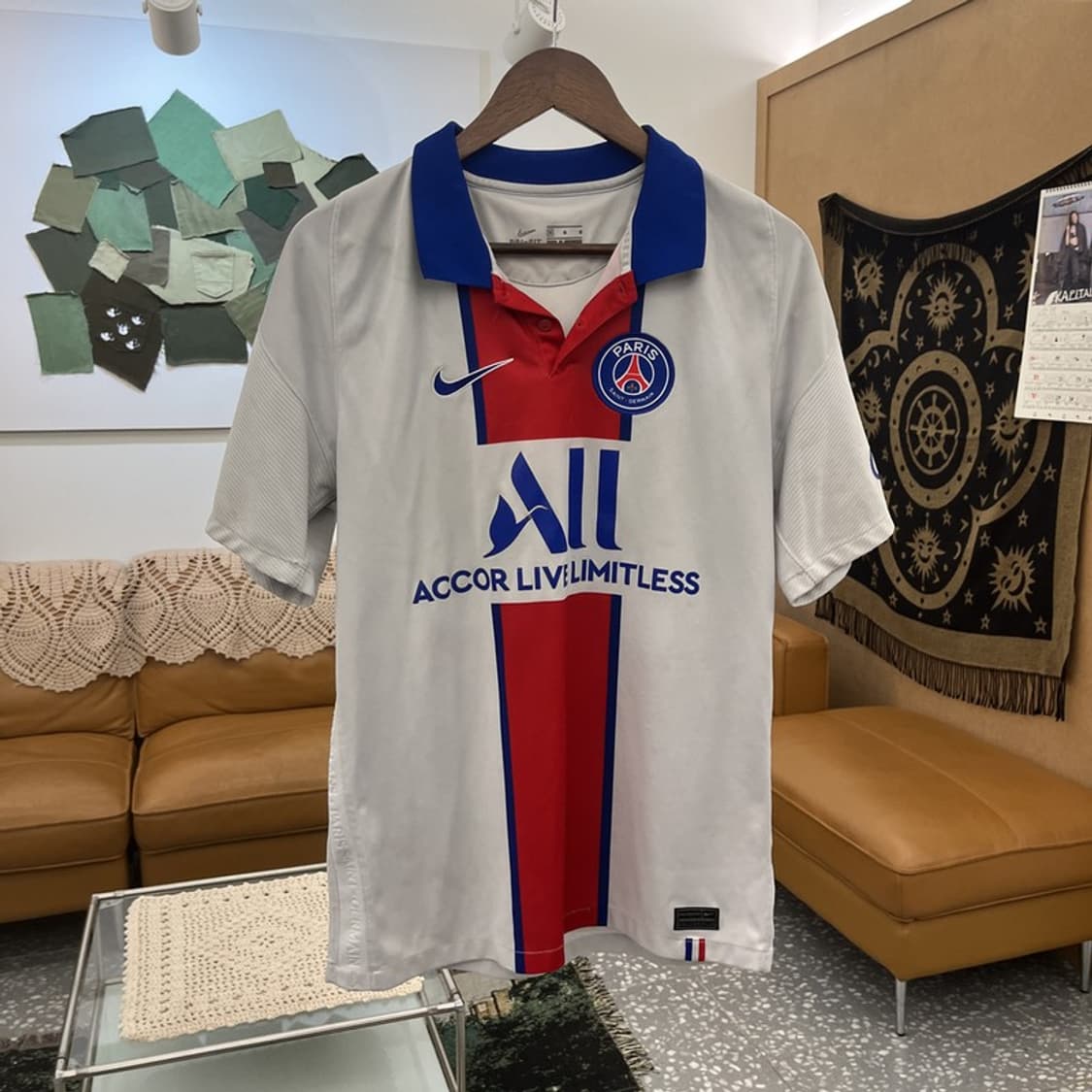 나이키 파리생제르망 어웨이 어센틱 져지 반팔 카라티 M C12057 상품이미지3