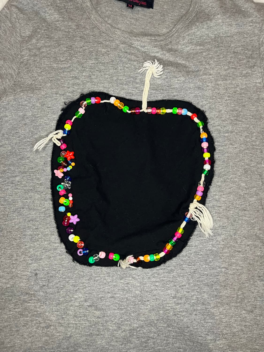 꼼데 트리콧 비즈 애플 패치 티셔츠 상품이미지2