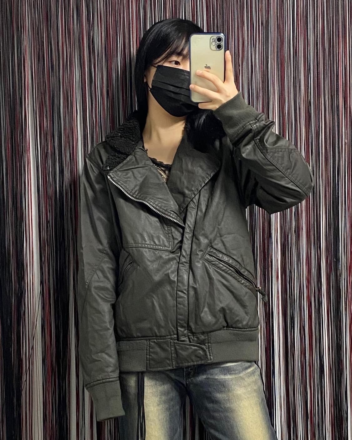 Japan)y2k 무스탕 점퍼 ✔️𝙎𝙞𝙯𝙚  상품이미지3