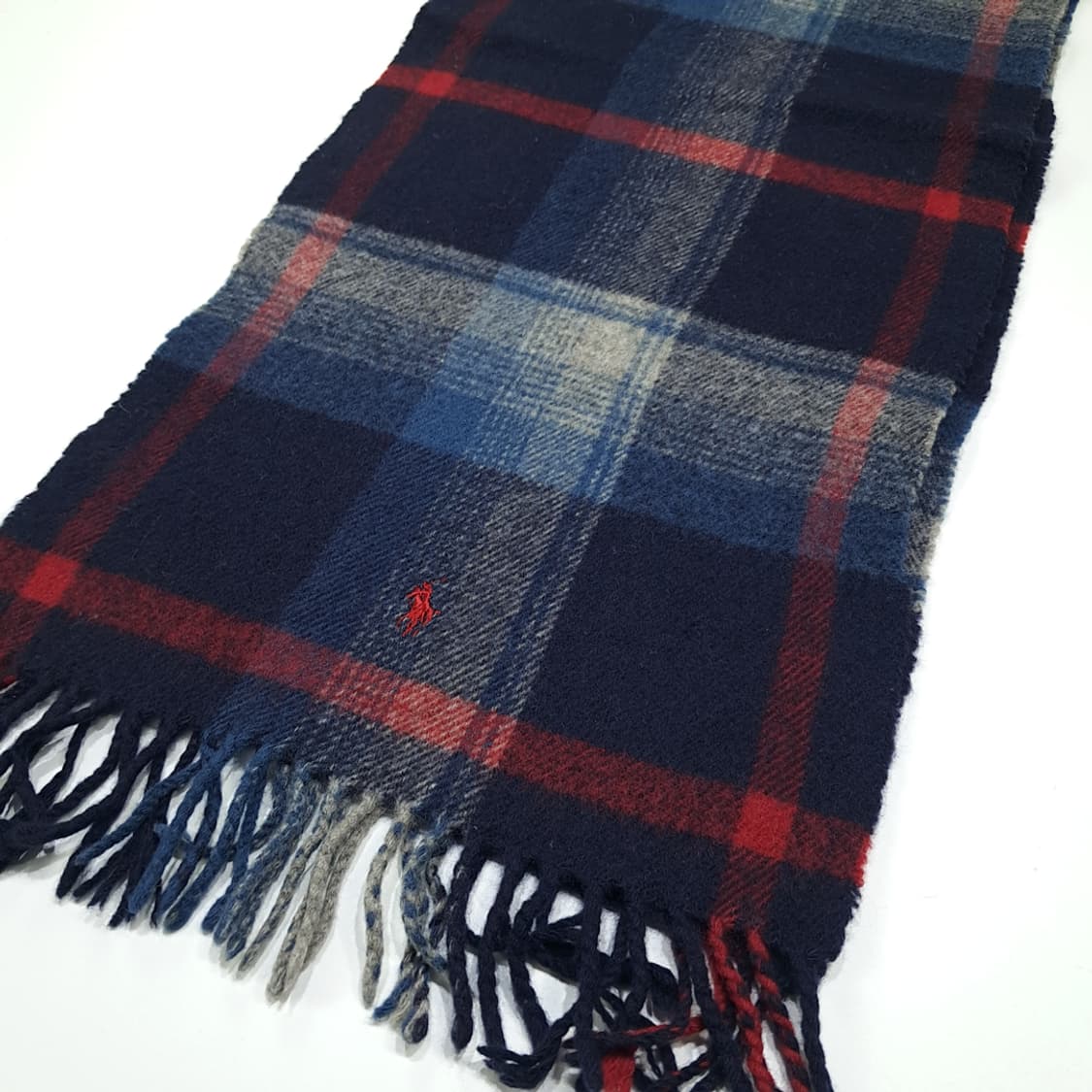 MX509 폴로 90s 스코틀랜드판 램스울 타탄체크 머플러 목도리 상품이미지3