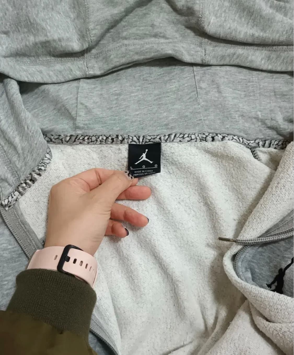 나이키조던 남성 그레이 후드집업점퍼 L사이즈 상품이미지5