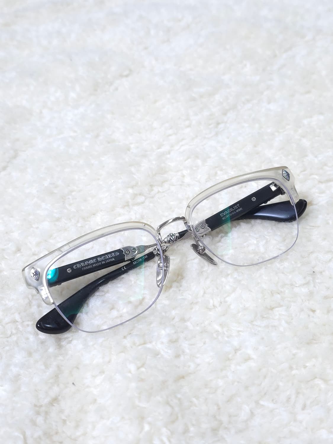 [OS] 크롬하츠 에바질리스트 안경 매트 크리스탈 실버 매트블랙 상품이미지2