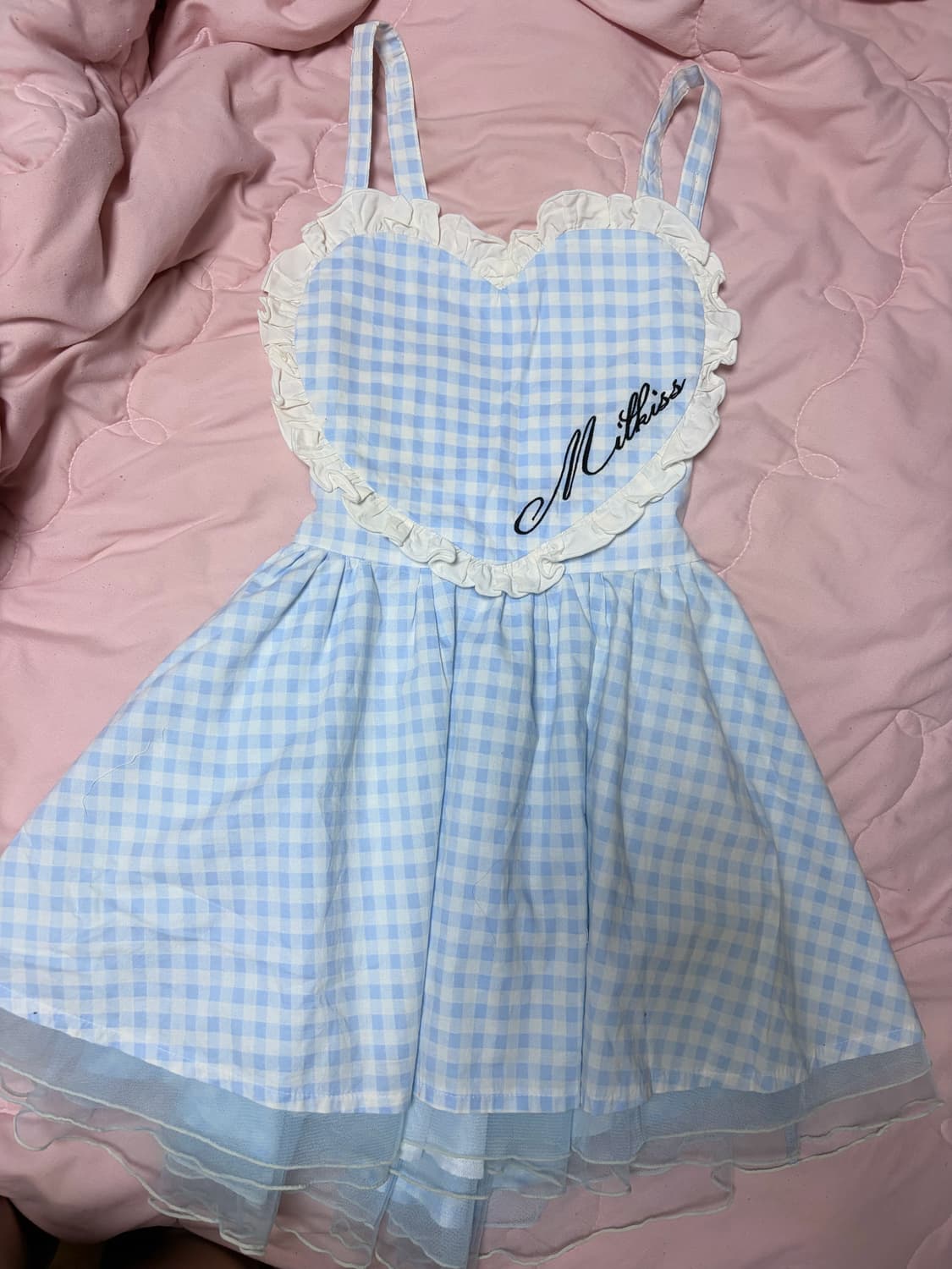 스완키스 메이드 갸루 체크 원피스  상품이미지1