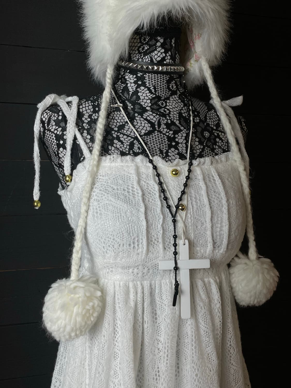 LIZ LISA 리즈리사 갸루 화이트 리본 타이 원피스 상품이미지2