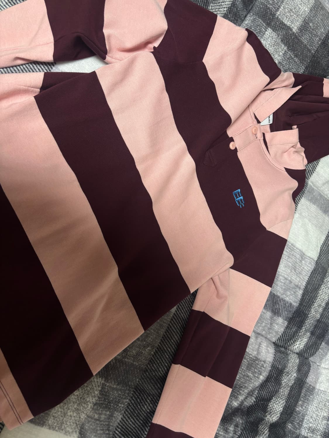 엔조블루스 퍼키 스트라이프 후디 핑크  상품이미지1