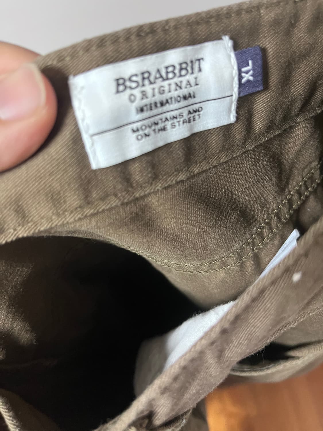 비에스레빗 미드90 배기 코튼 팬츠 다크 카키 상품이미지7