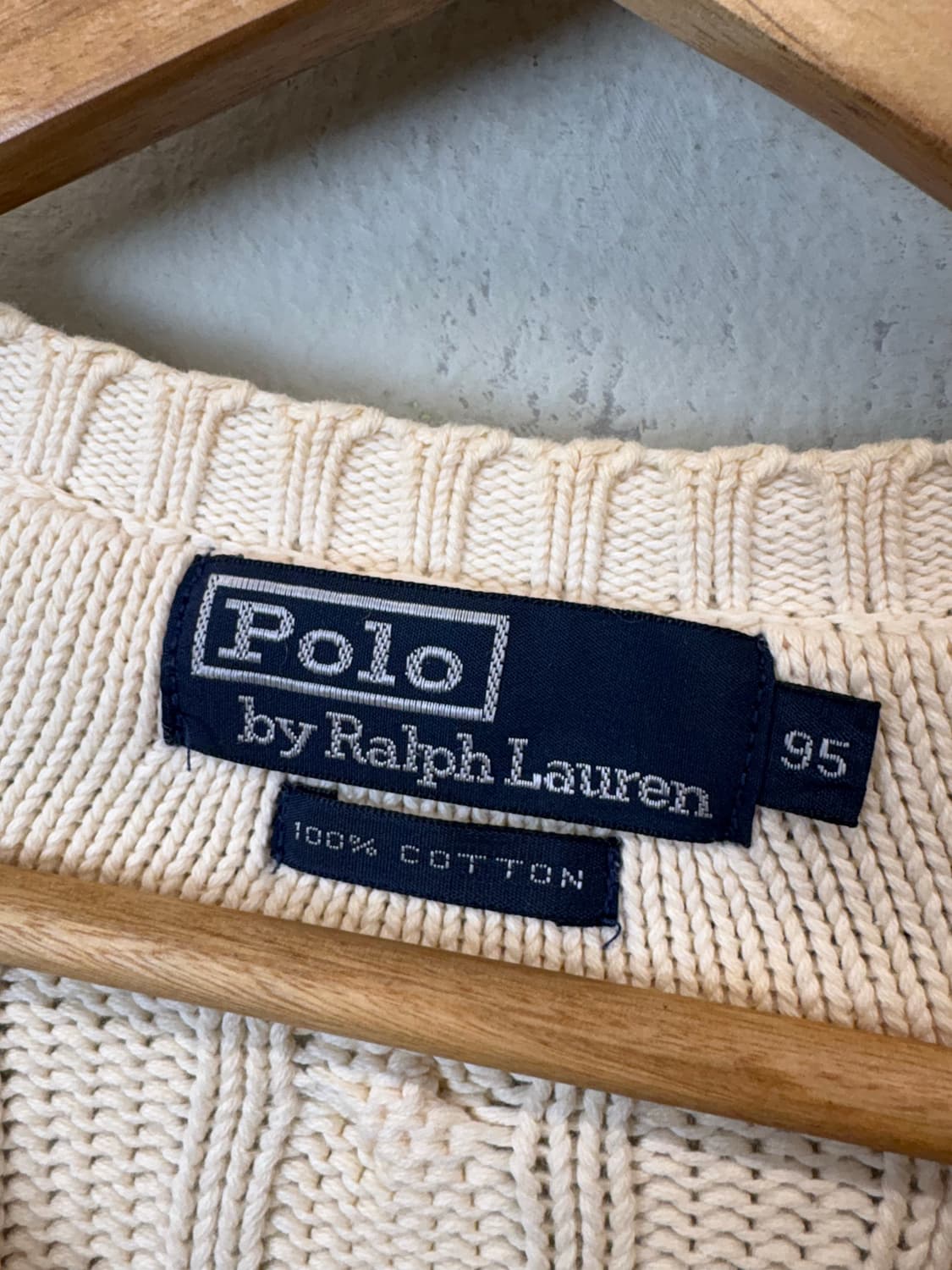 폴로랄프로렌 90s 일경물산 크리켓 케이블 니트 상품이미지6