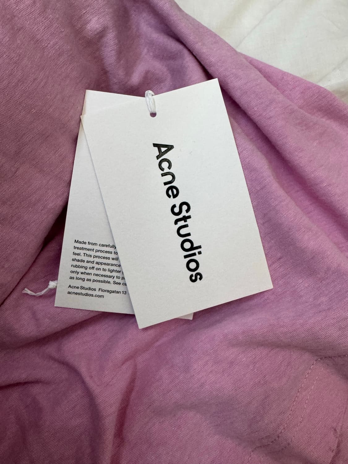 아크네스튜디오 스톡홀름 로고 프린트 핑크 티셔츠 상품이미지6