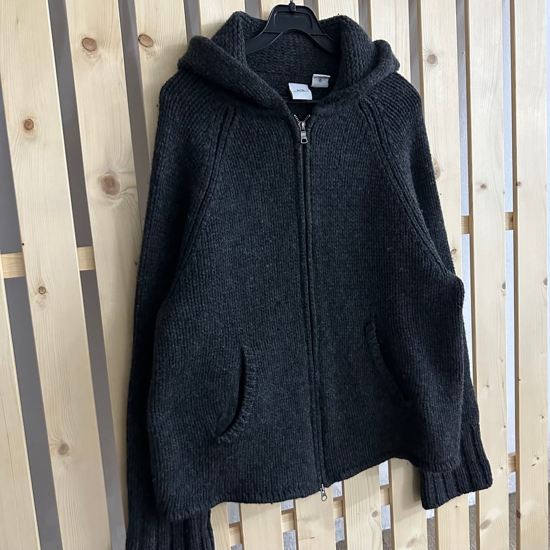 (L) 알마니 익스체인지 차콜 투웨이 후드집업 상품이미지3