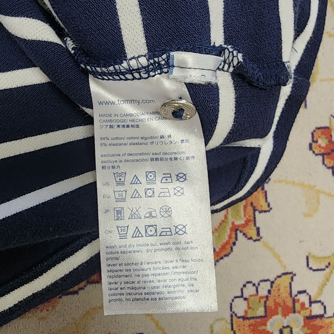 타미힐피거 스트라이프 반팔 카라 원피스 m 상품이미지4