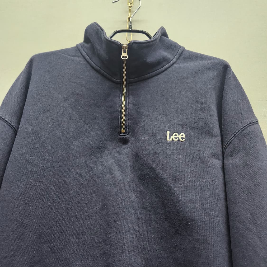 Lee 리 로고자수 반집업 맨투맨 M(XL) 남여공용 상품이미지2