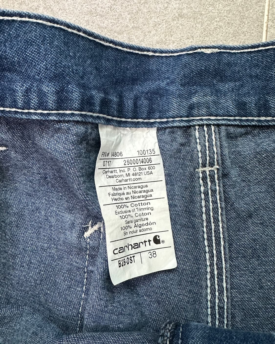 (허단46)칼하트 데님 반바지-M2142 상품이미지5