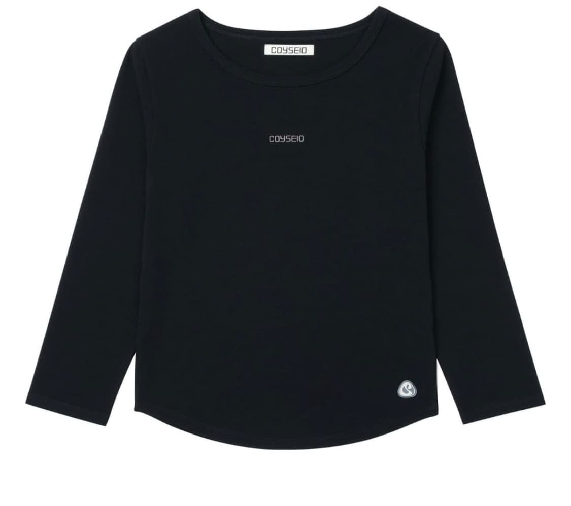 코이세이오 미니 로고 카프리 티셔츠 블랙 상품이미지1