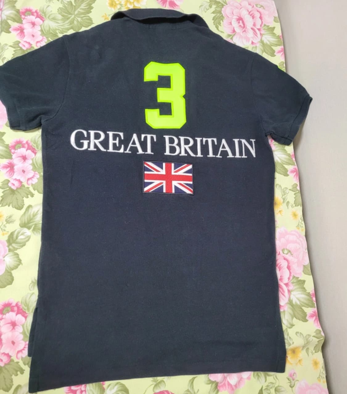 정품 폴로랄프로렌 영국국기 빅포니 블랙 반팔 XS 상품이미지2