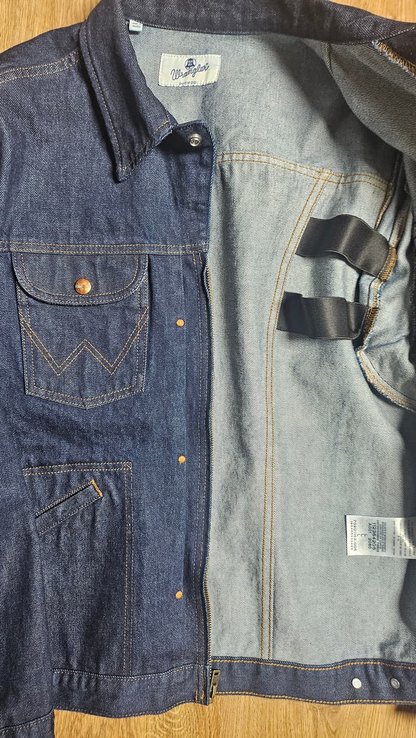 랭글러 콘 데님 화이트오크 셀비지 자켓 L 상품이미지4