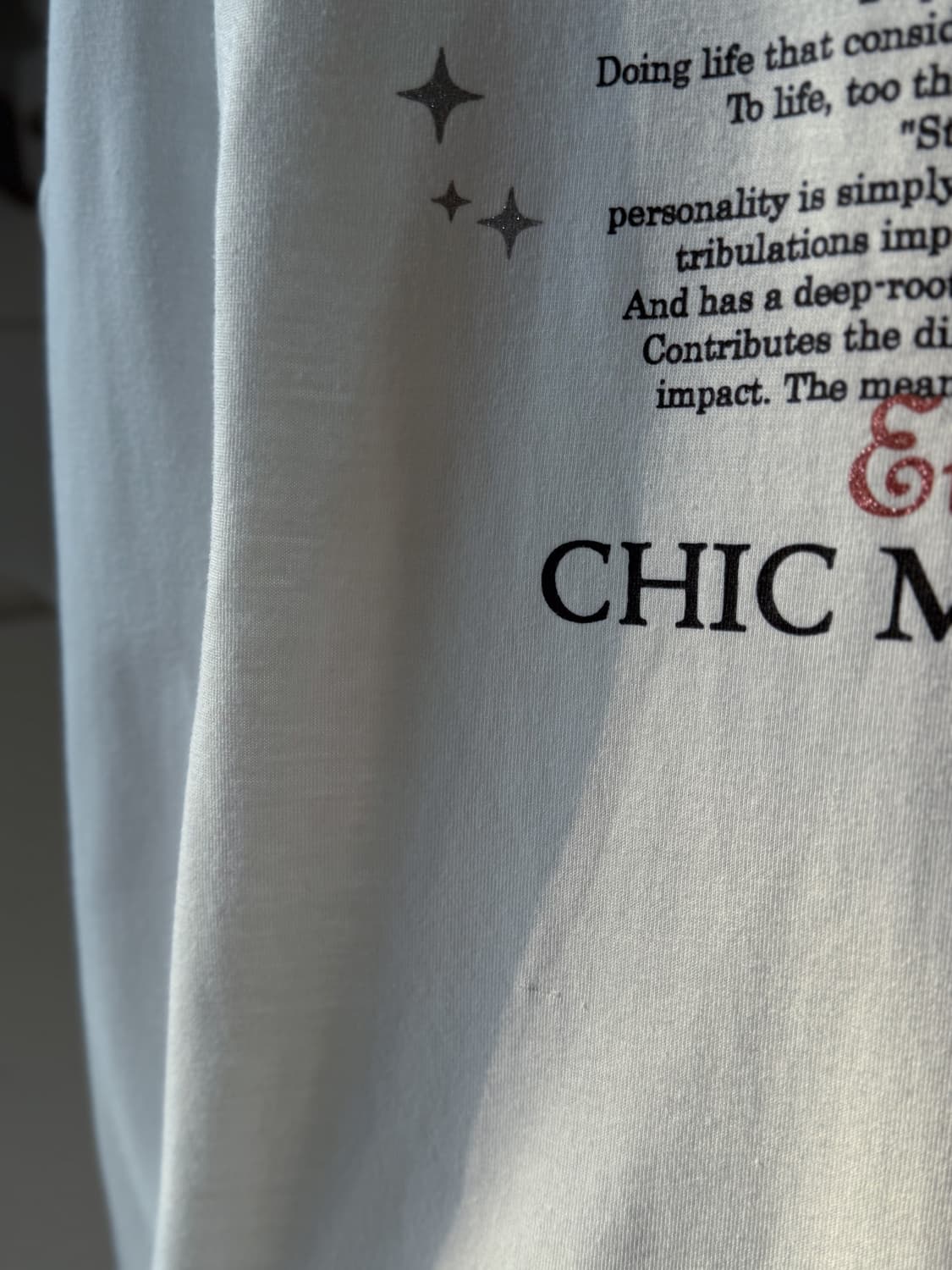 Beaded Lettering T-Shirt 0358 상품이미지5