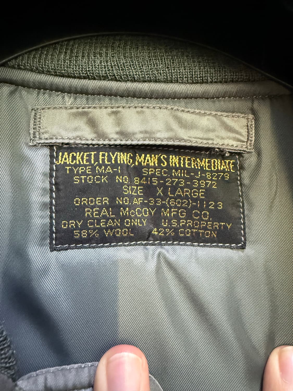 리얼맥코이 MA-1 (MJ21108) XL 상품이미지3