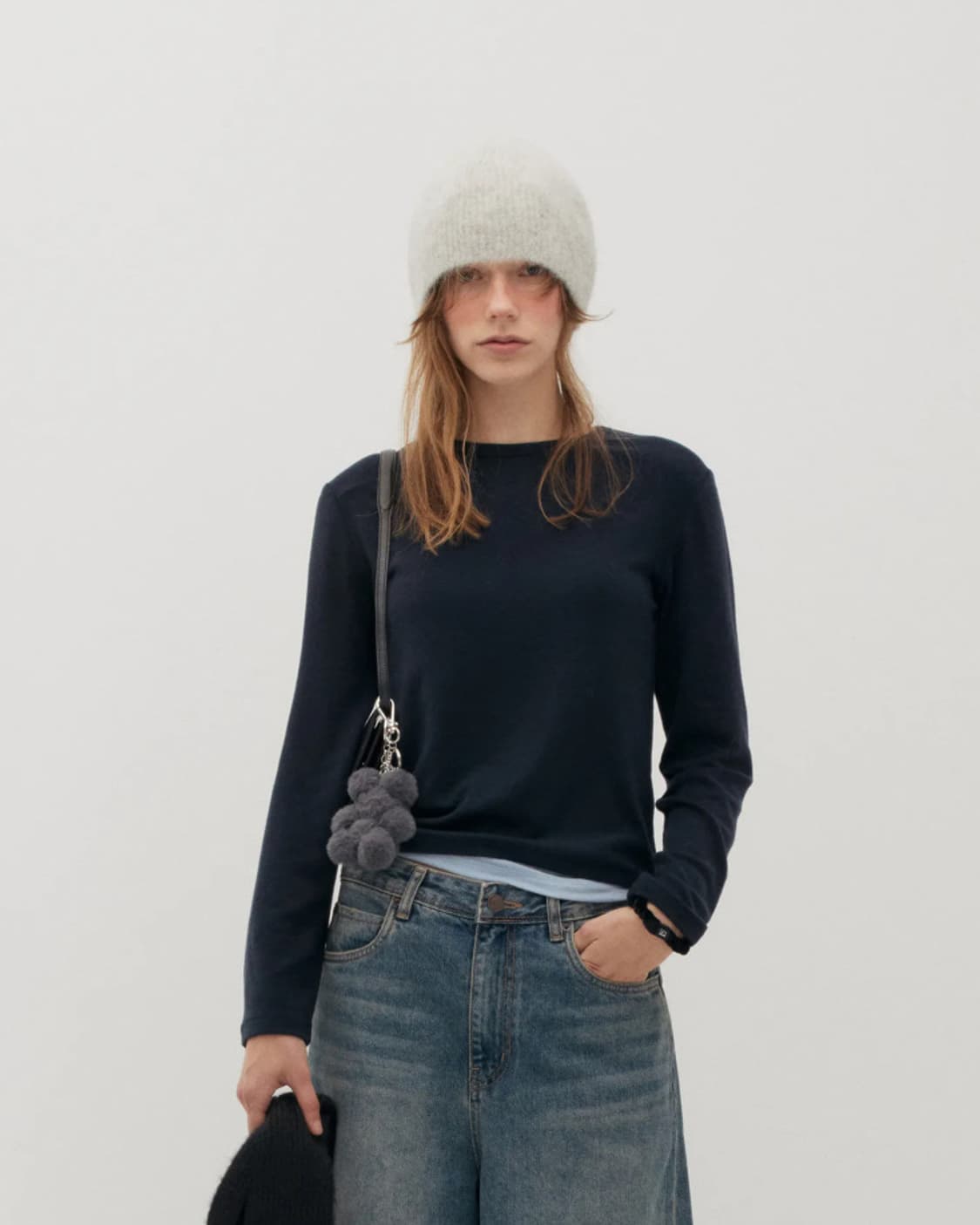 로우클래식 비니 SOFT ALPACA BEANIE_LIGHT GREY 상품이미지2