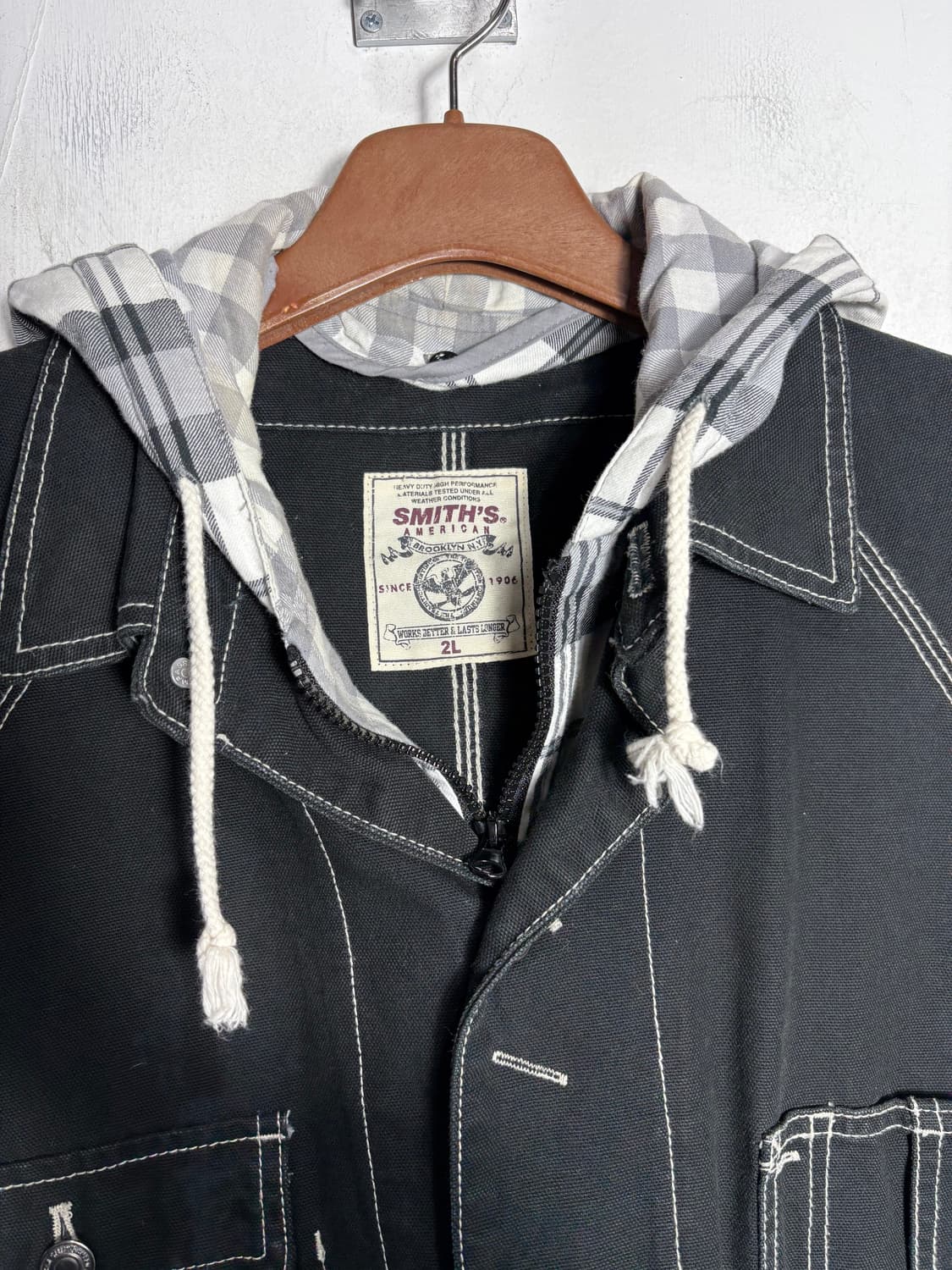 Smith's american 후드 디테일 스티치 코튼 자켓 상품이미지6