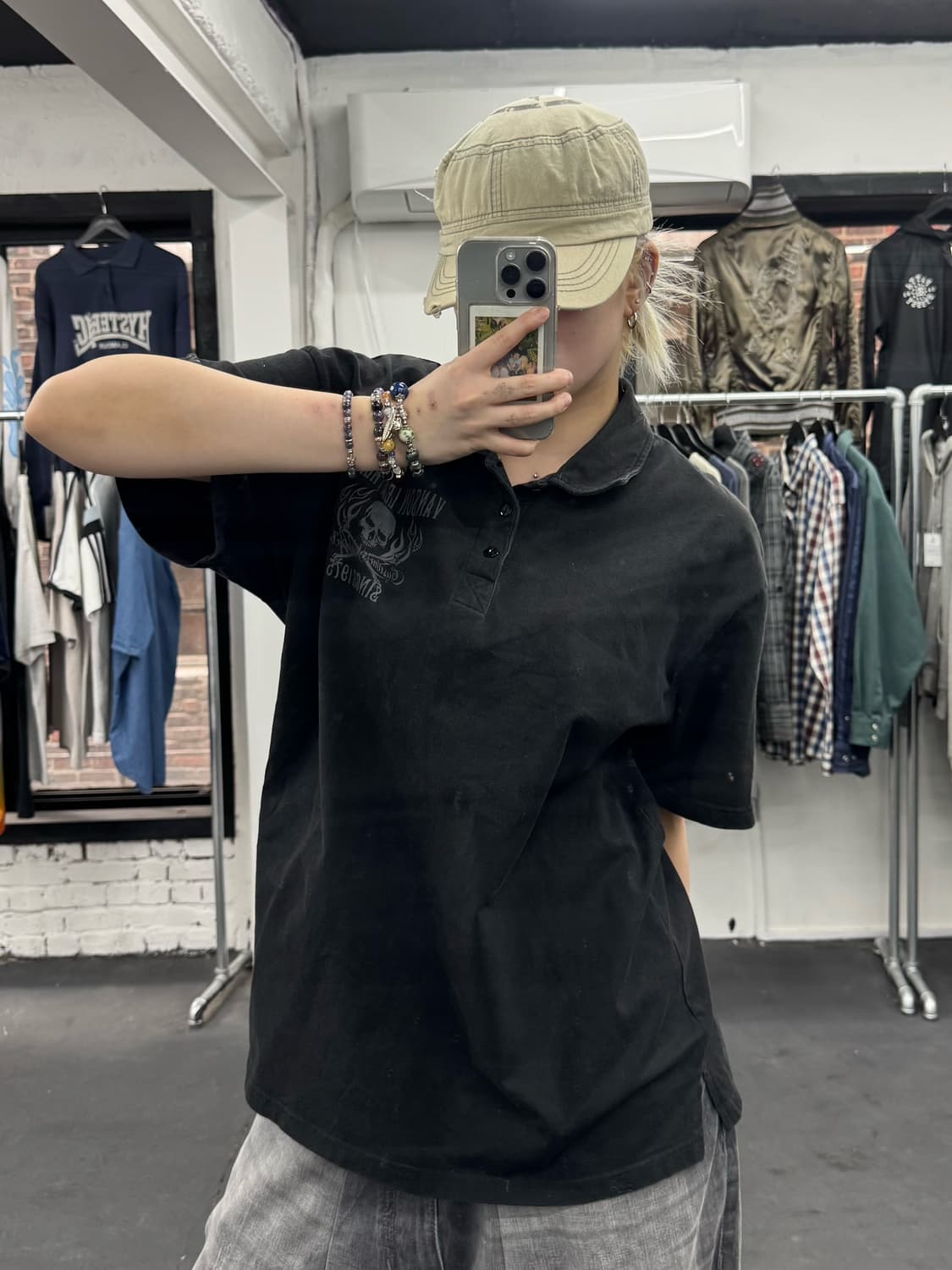 밴슨 레더 스컬 PK 티셔츠 상품이미지5