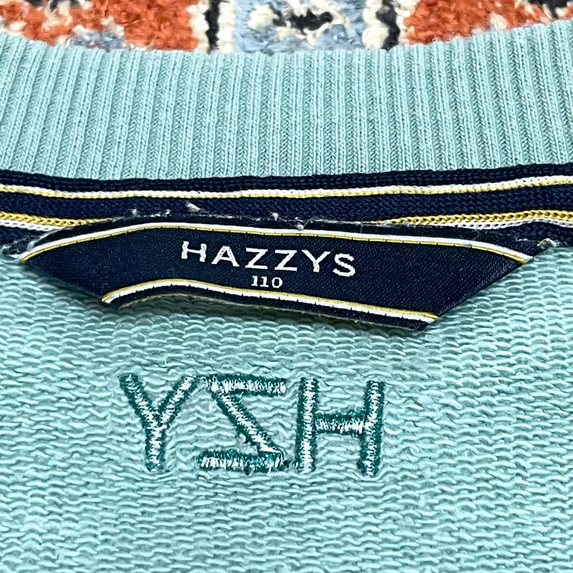 해지스 자수 프린팅 민트 맨투맨 남성110 상품이미지3