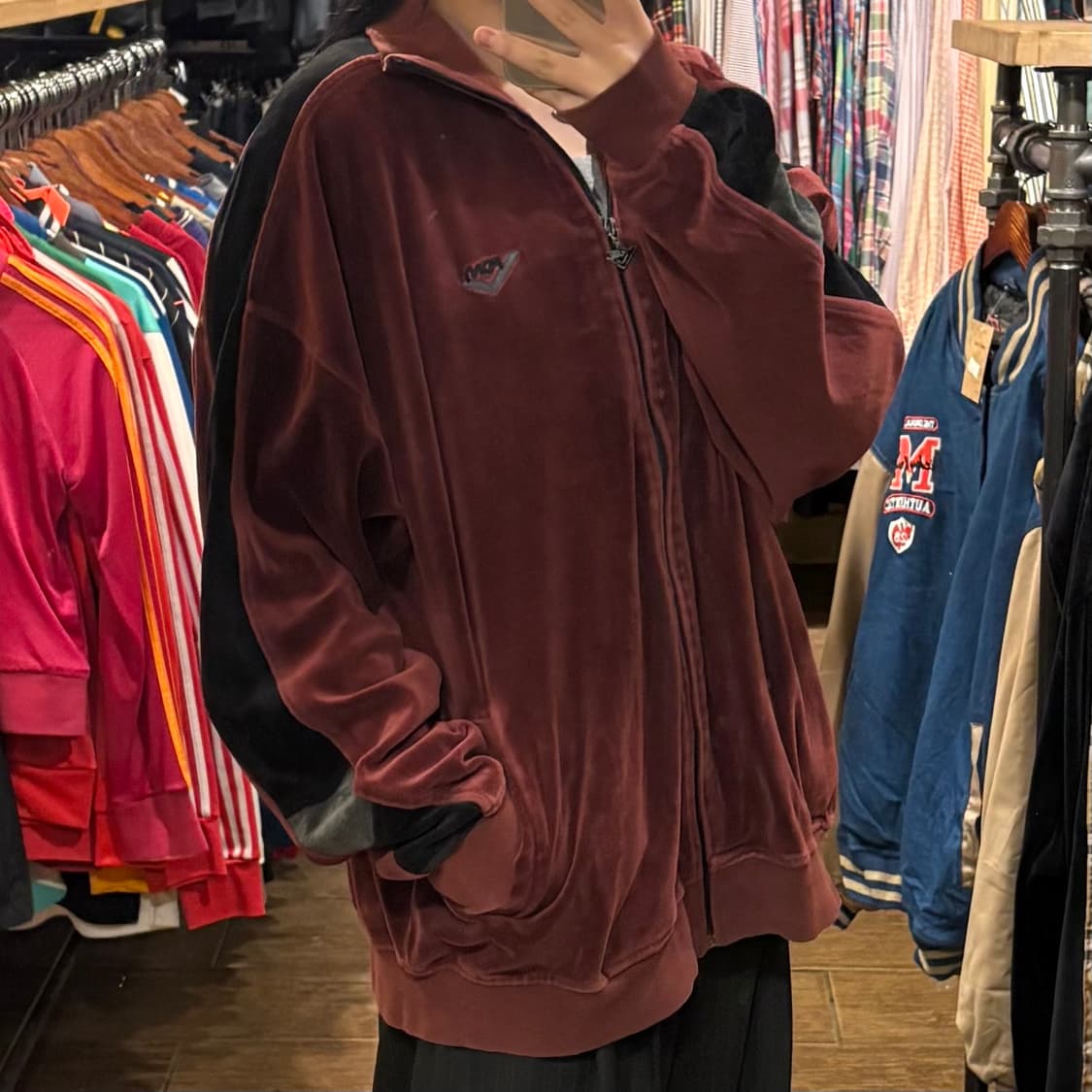 [HI] VTG 벨벳져지 버건디 상품이미지5