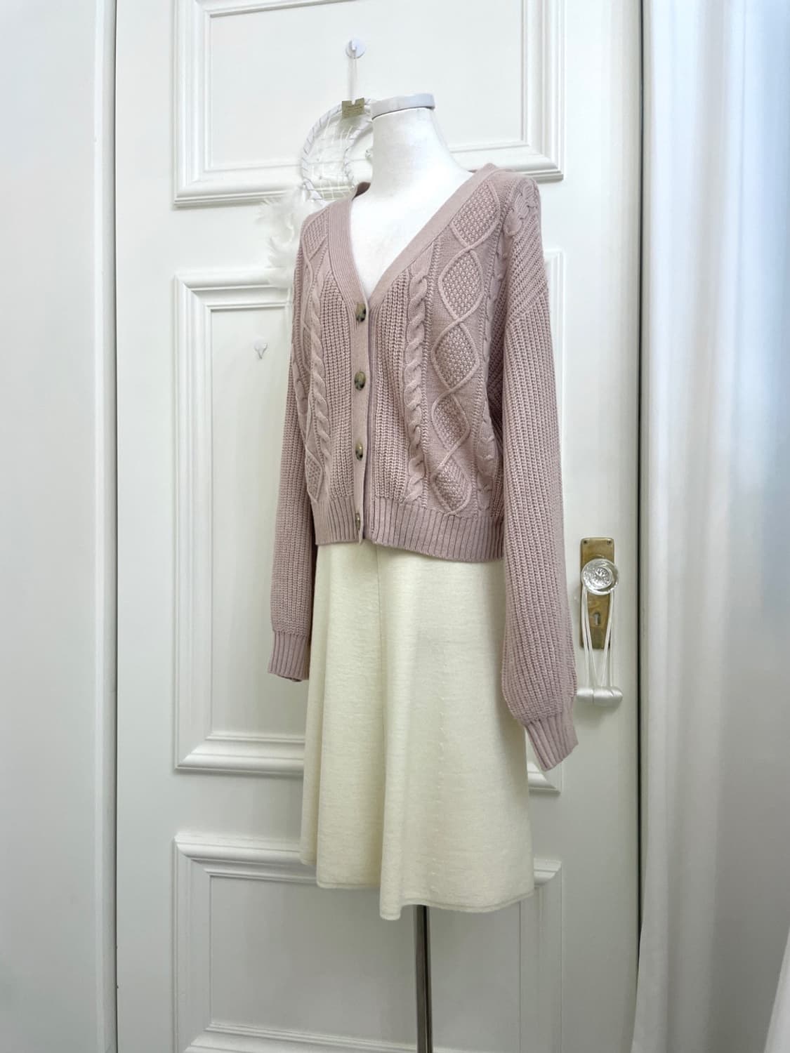 UNIQLO LEMAIRE ivory knit flare skirt 상품이미지7