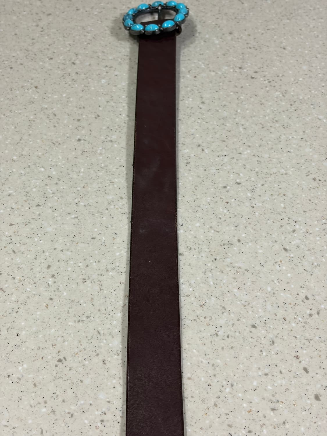 Western terquiose leather belt 웨스턴 콘쵸 벨트 상품이미지3