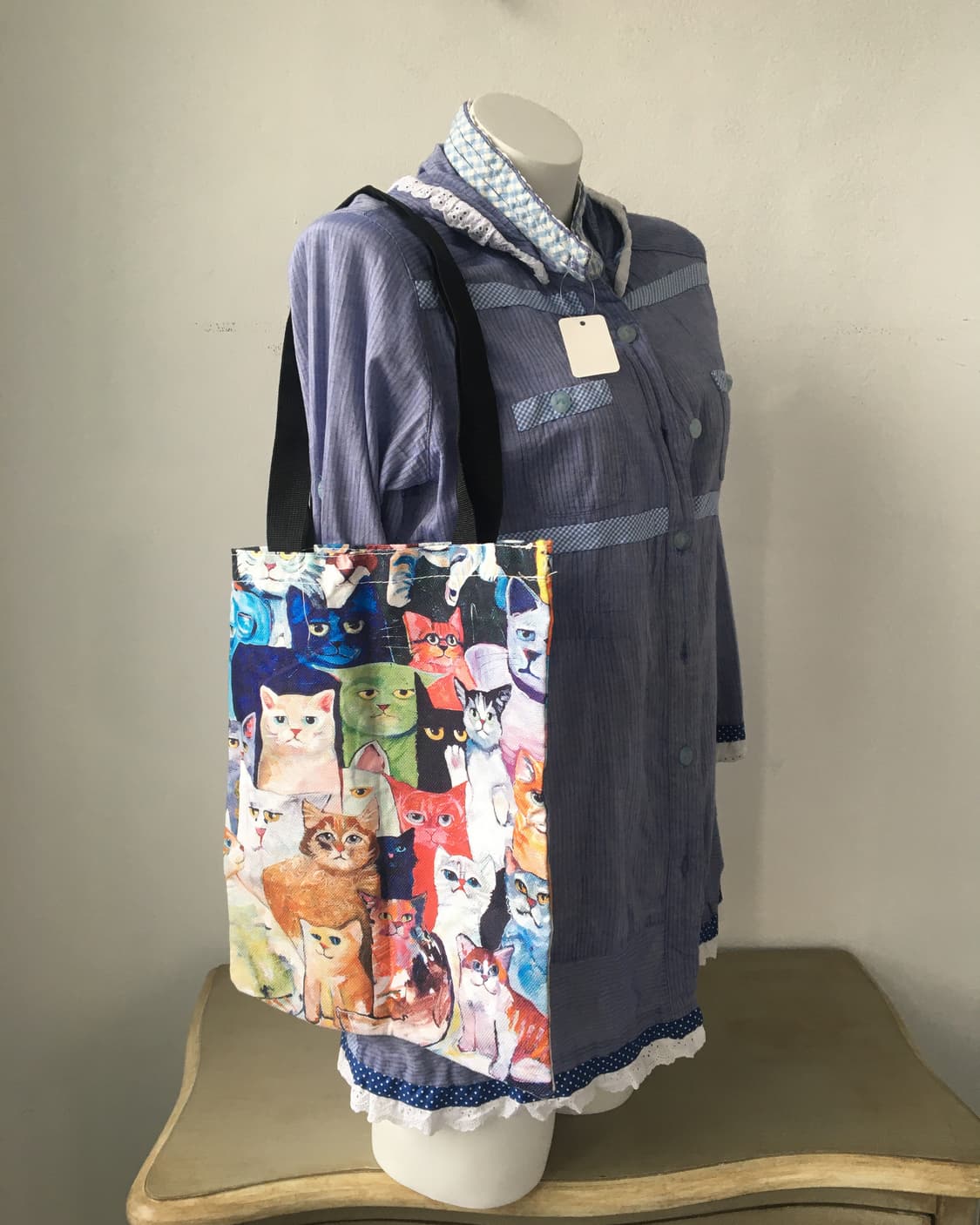 cat pattern canvas bag 상품이미지7