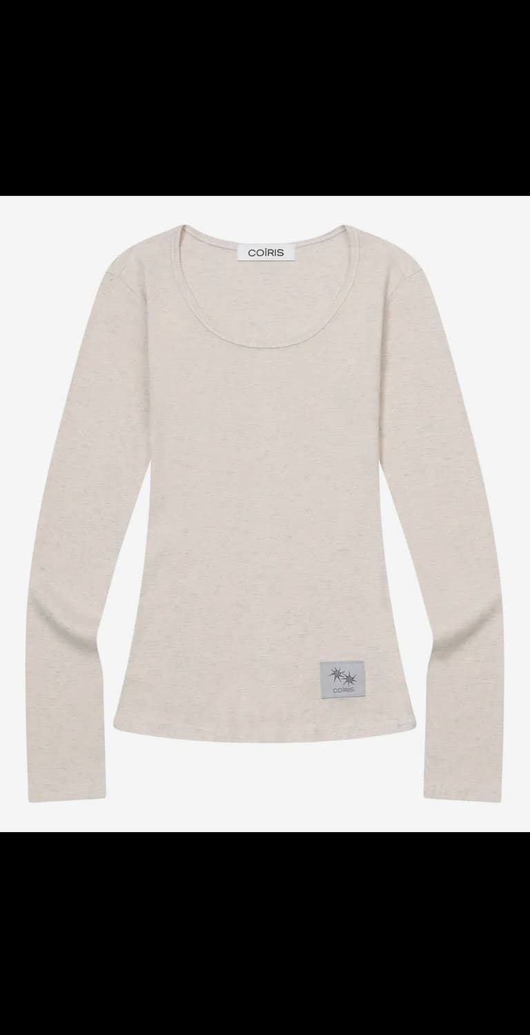 코이리스 델키 미디 롱 슬리브 티 베이지 상품이미지1