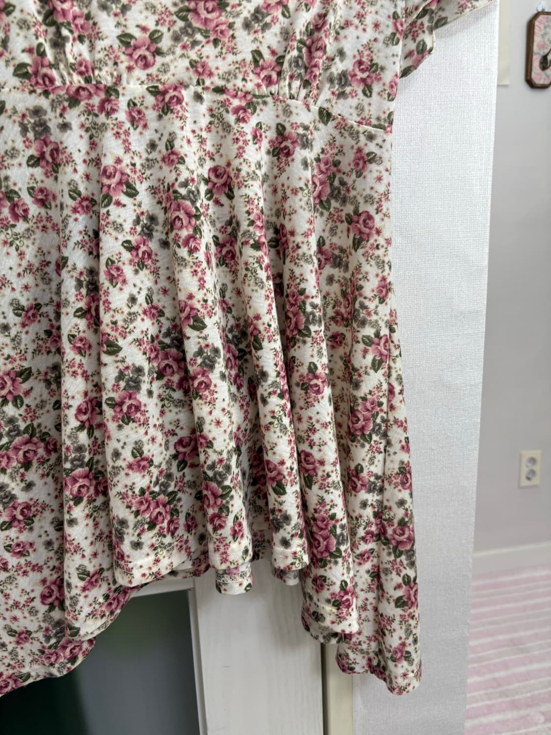 플라워 언발 블라우스 상품이미지3