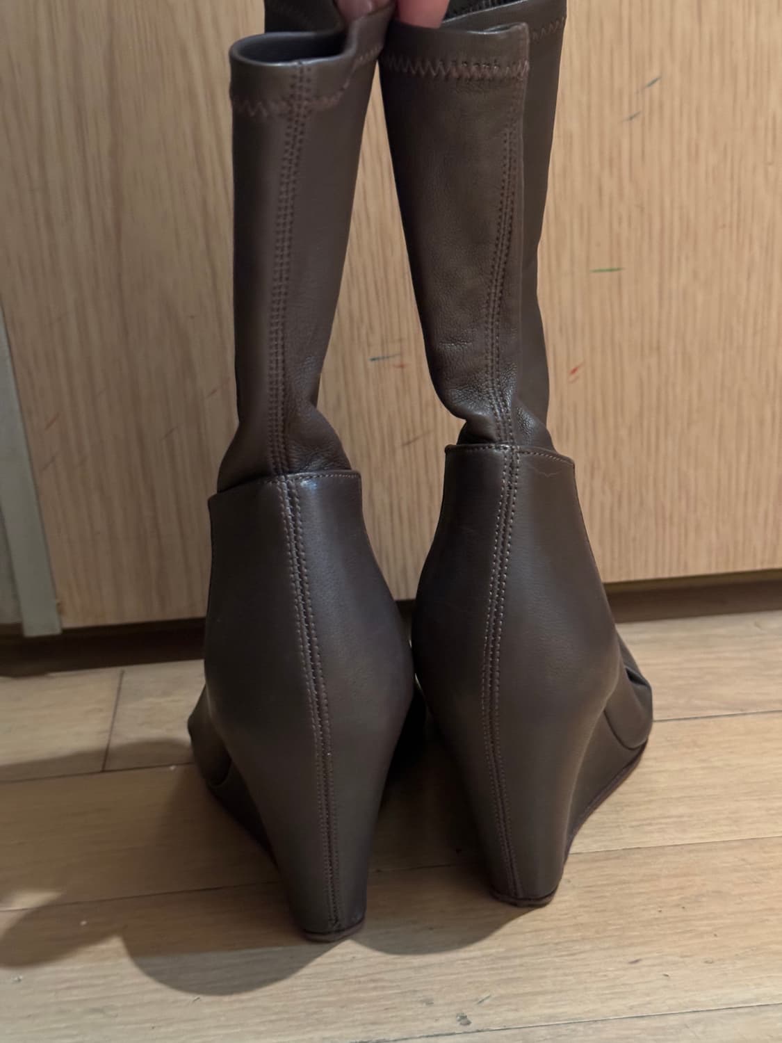 릭오웬스 웨지부티부츠 (230-35 ) 브라운 상품이미지5