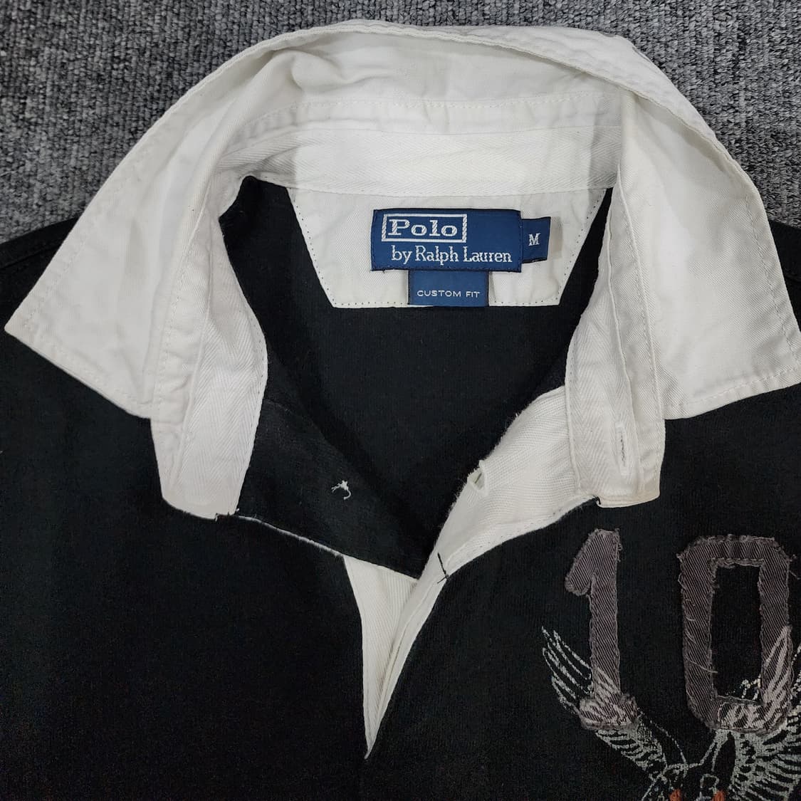 폴로 랄프로렌 빈티지 커스텀핏 이글 럭비 반팔티 pk 반팔티 M 상품이미지5