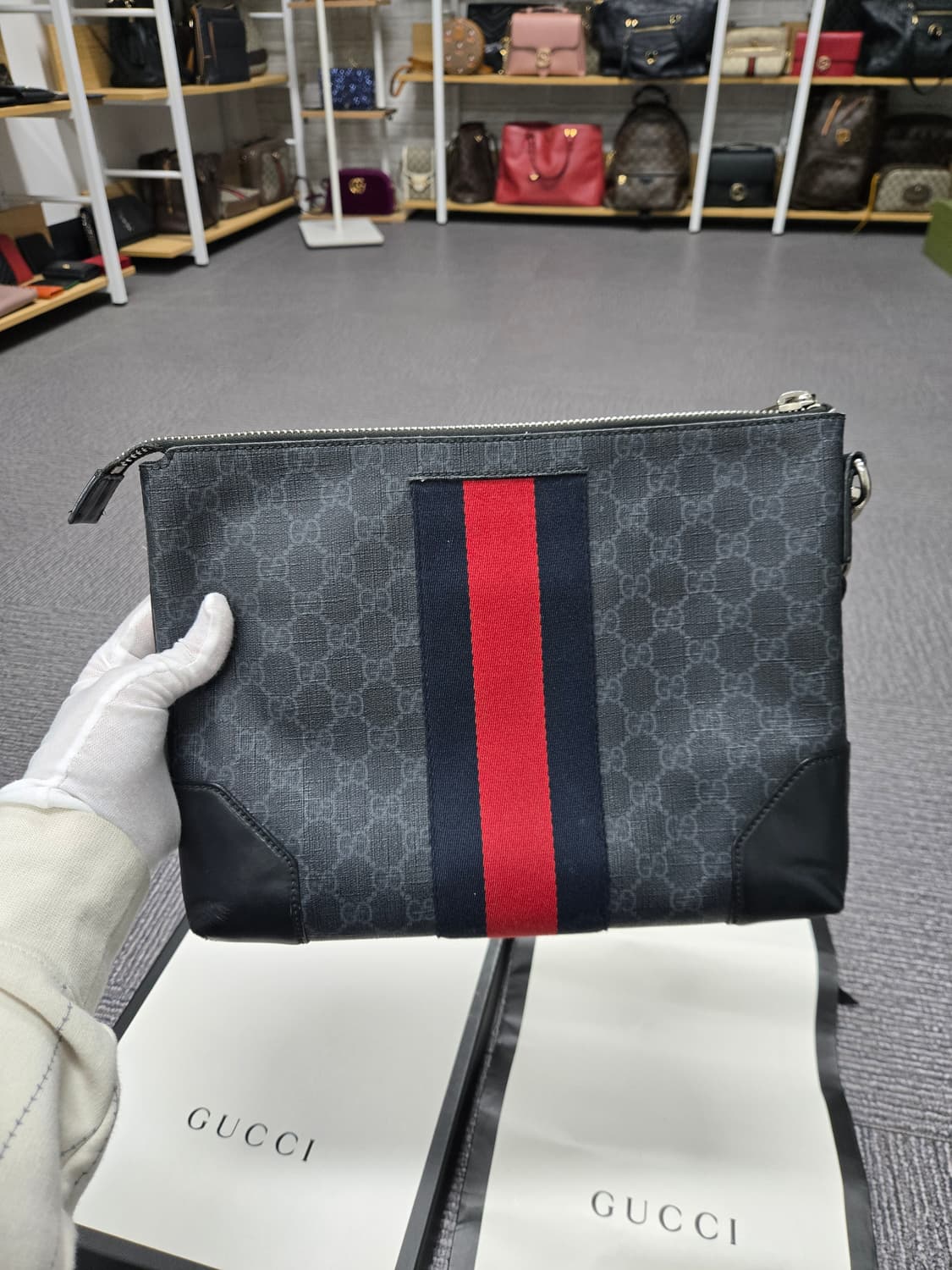 [특가][정품] 구찌 웹삼선 보야주 클러치백 상품이미지3