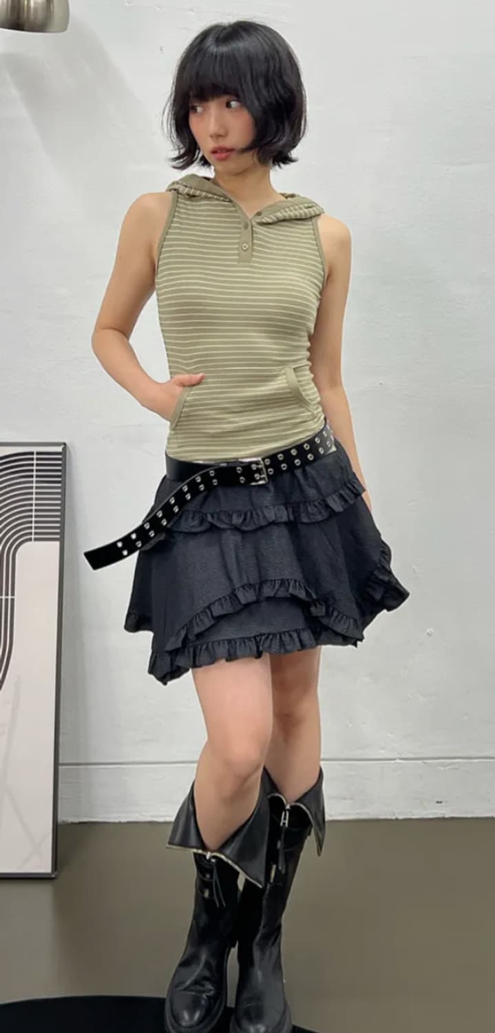 미드나잇무브 스커트 블랙  상품이미지1