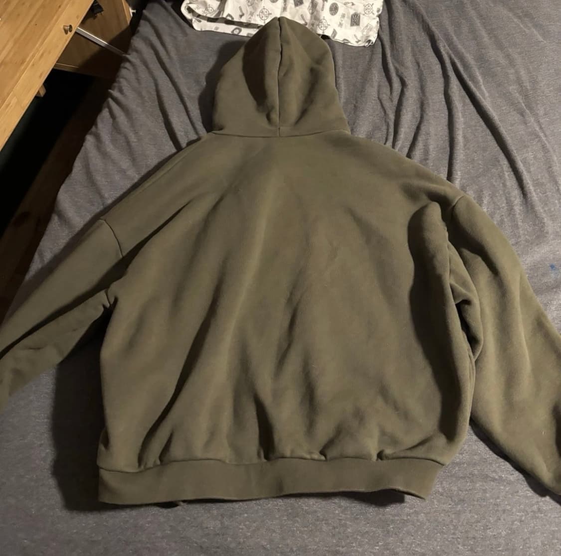 (새상품 L) 피어오브갓 에센셜 플리스 후드티 밀리터리 상품이미지5