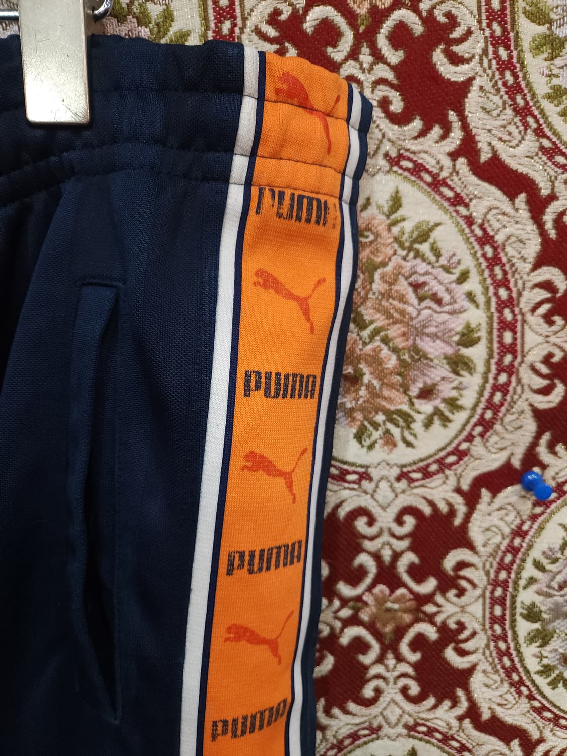 푸마 사이드라인 트레이닝 팬츠 일본판 네이비/오렌지

 상품이미지3