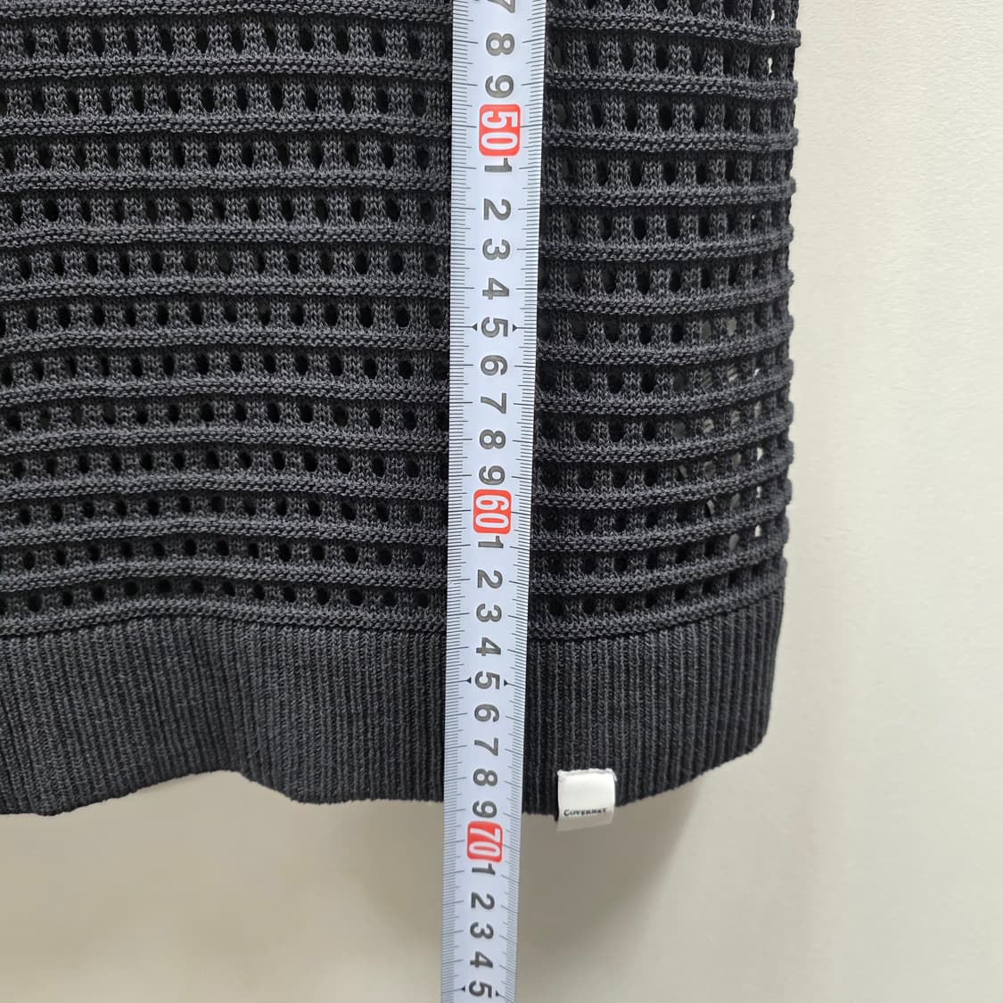 0034 커버낫 카라 니트 베스트 S 펀칭 니트 조끼 23년 여름 남녀공 상품이미지4