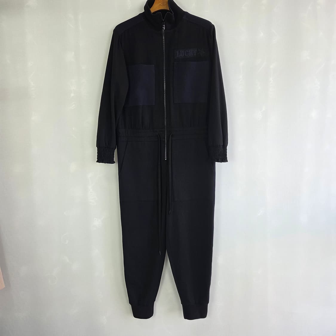 [LUCKY CHOUETTE] 럭키슈에뜨 블랙 점프수트 집업 올인원 36 상품이미지1