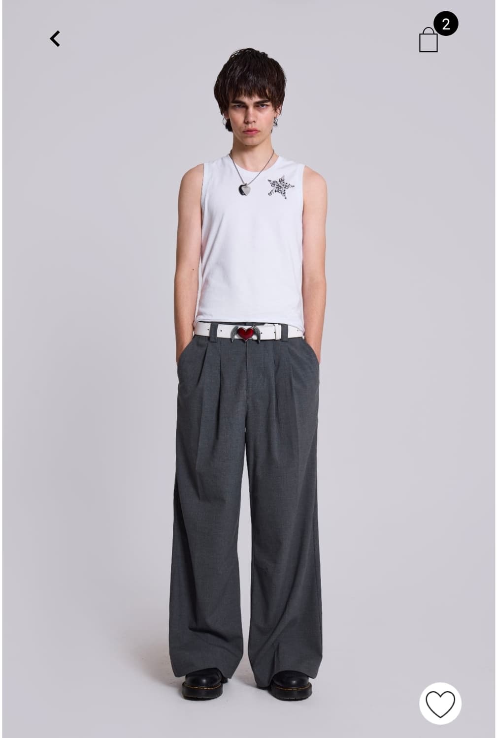 JADED LONDON Goliath Grey Suit Pants 상품이미지1