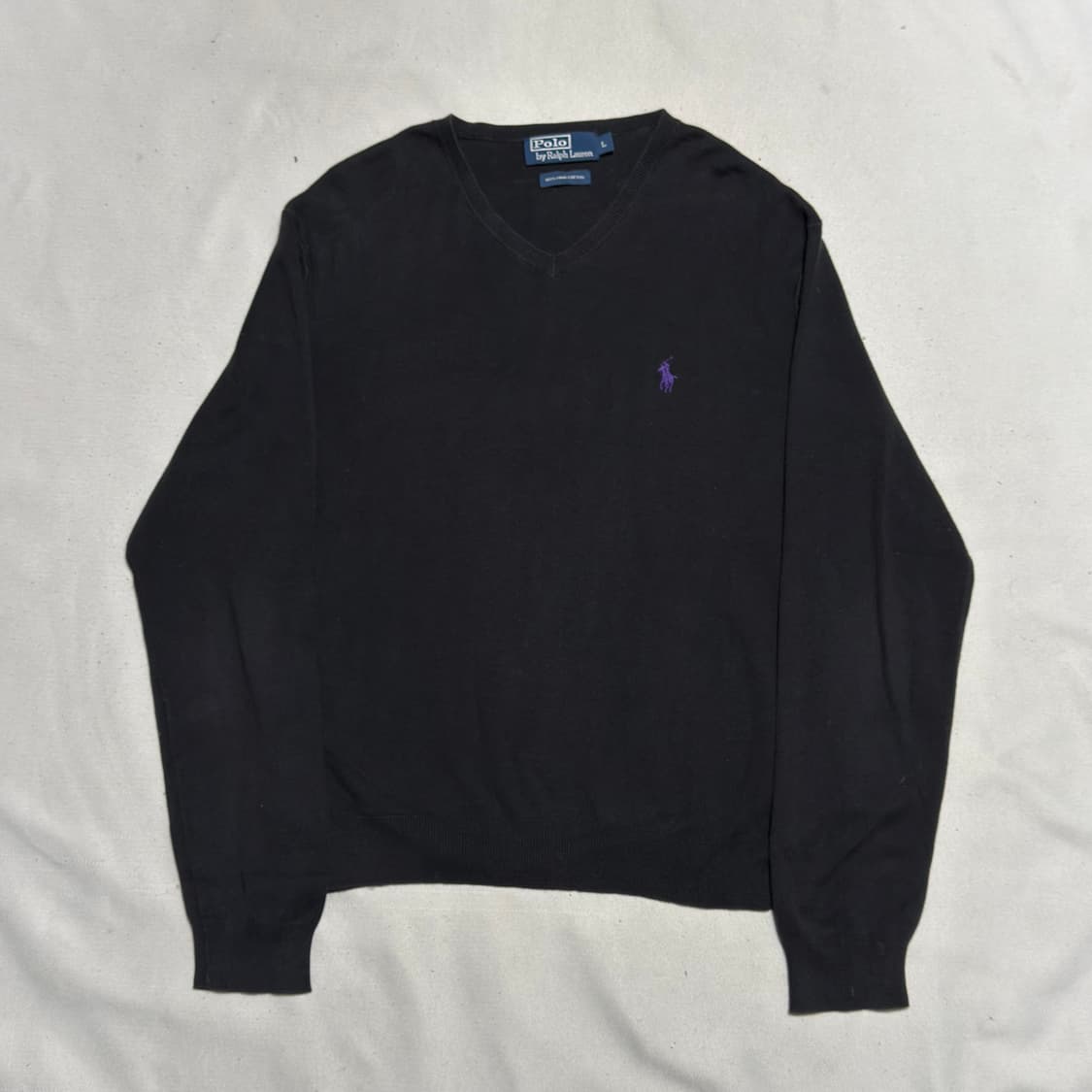 L 폴로랄프로렌 피마코튼 브이넥 니트 상품이미지2