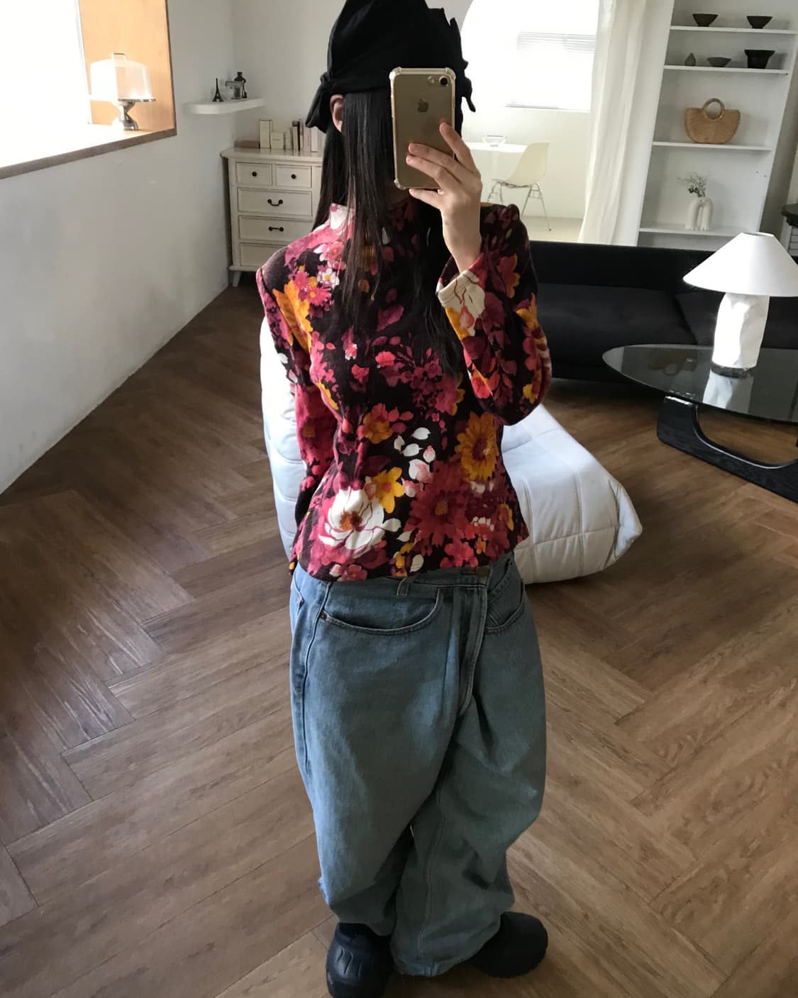 vintage flower pattern top 상품이미지5