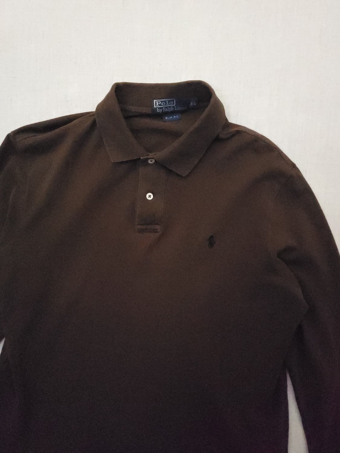 폴로 랄프로렌 긴팔 카라티 브라운 XL 상품이미지2