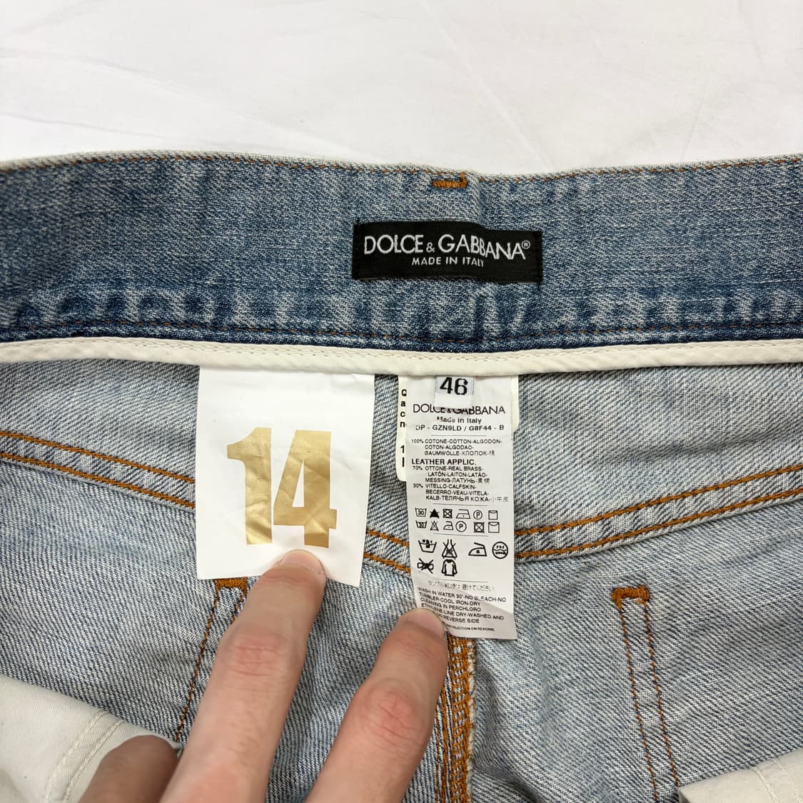 00s 돌체앤가바나 14골드 디스트로이드 데님 팬츠 상품이미지4